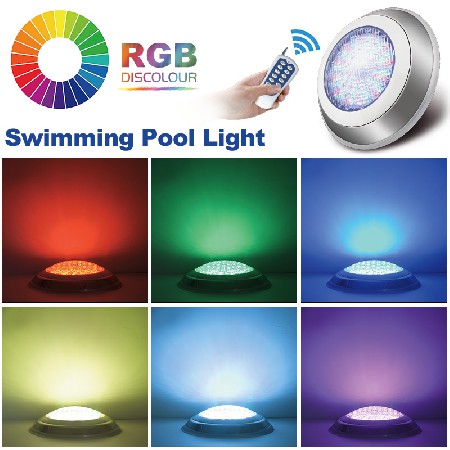 Tadpole Ip68 12V Dc Ac 12W Remote Control Rgb Underwater Lamp Stainless Steel Wall Mounted Waterproof Led Swimming Pool Lights