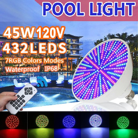 Cross border Amazon American Standard PAR38 light source swimming pool lamp underwater lamp Par56 light source remote control colorful lamp lighting